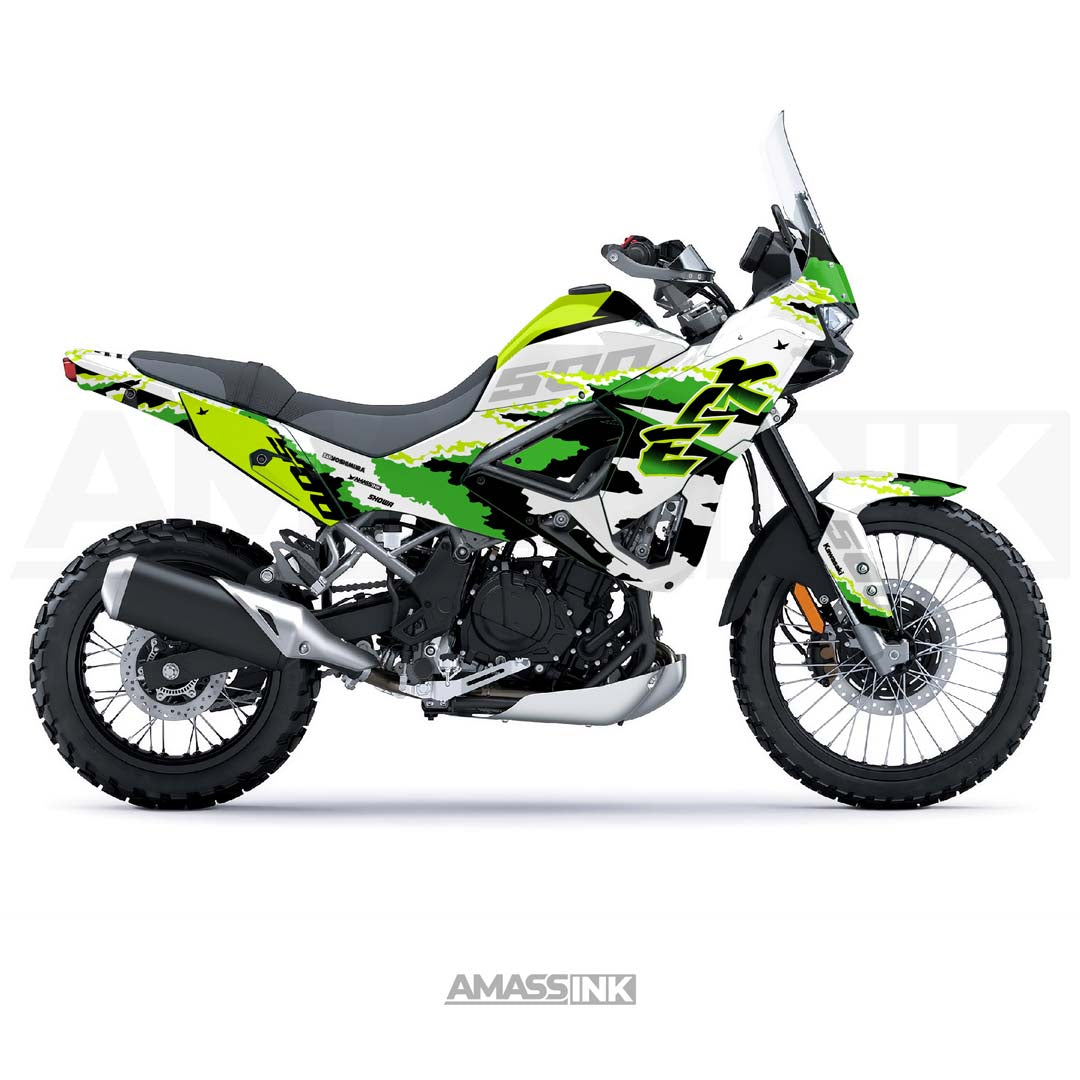 Adhesivos Moto Kawasaki KLE 500 (2026-2027) - Honigan White