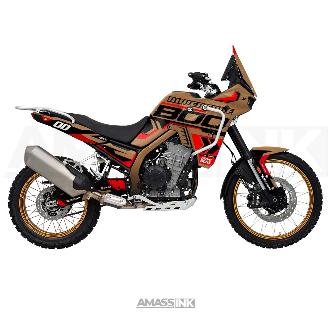Adhesivos Moto Kove 800X PRO Adventure (2024-2025) - ADV Brown