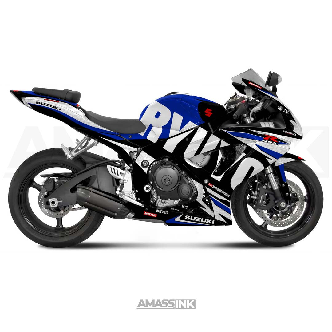 Adhesivos Moto Suzuki GSX R 600 (2006-2007) - RYUYO Blue
