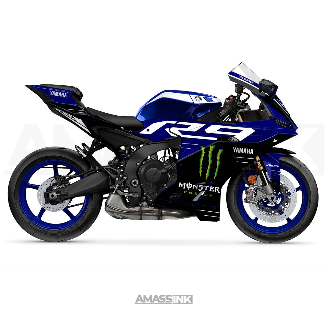 Adhesivos Moto Yamaha R9 (2025-2026) - Clean Blue