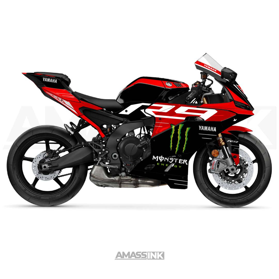Adhesivos Moto Yamaha R9 (2025-2026) - Clean Red