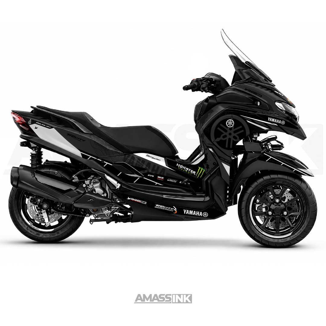 Adhesivos Moto Yamaha Tricity 300 (2020-2027) - Flop Black
