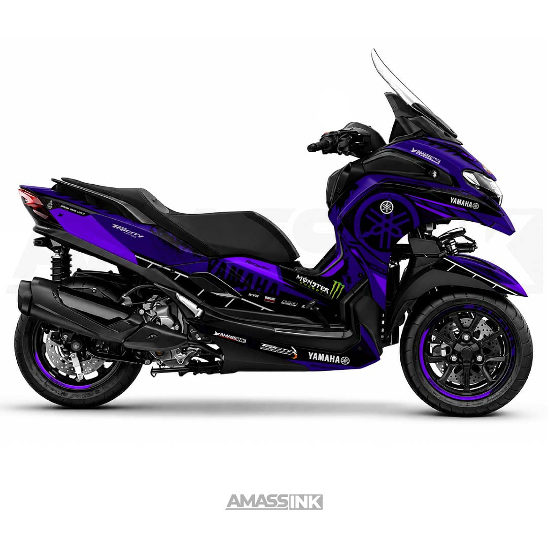 Adhesivos Moto Yamaha Tricity 300 (2020-2027) - Flop Purple