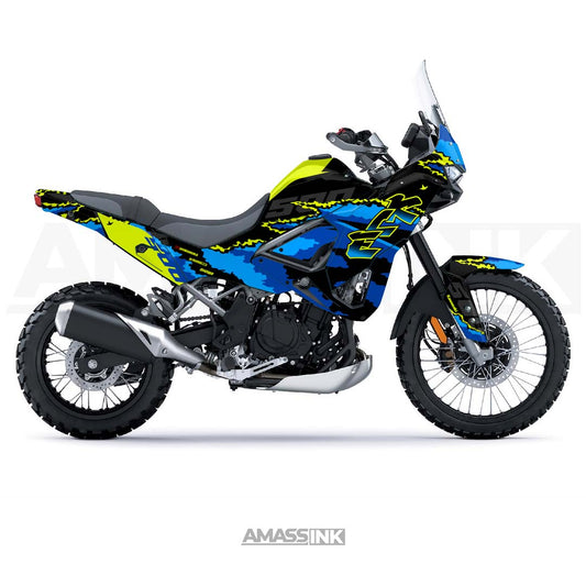 Adhesivos Moto Kawasaki KLE 500 (2026-2027) - Honigan Blue