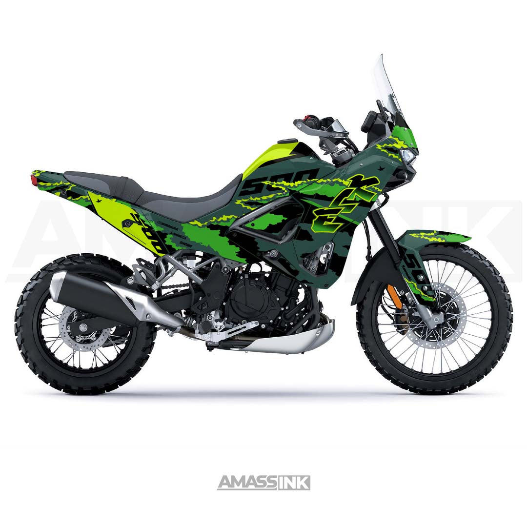 Adhesivos Moto Kawasaki KLE 500 (2026-2027) - Honigan Green