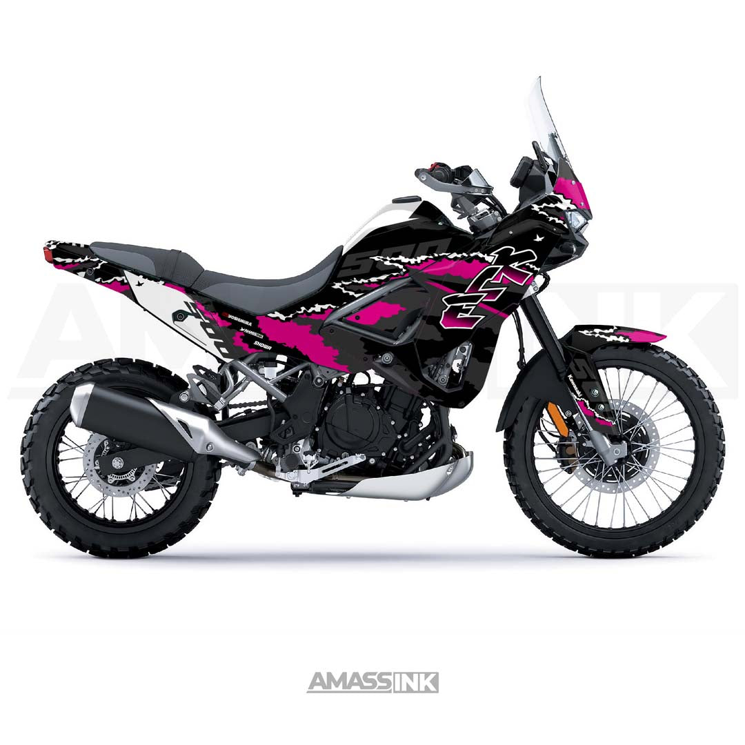 Adhesivos Moto Kawasaki KLE 500 (2026-2027) - Honigan Rosa