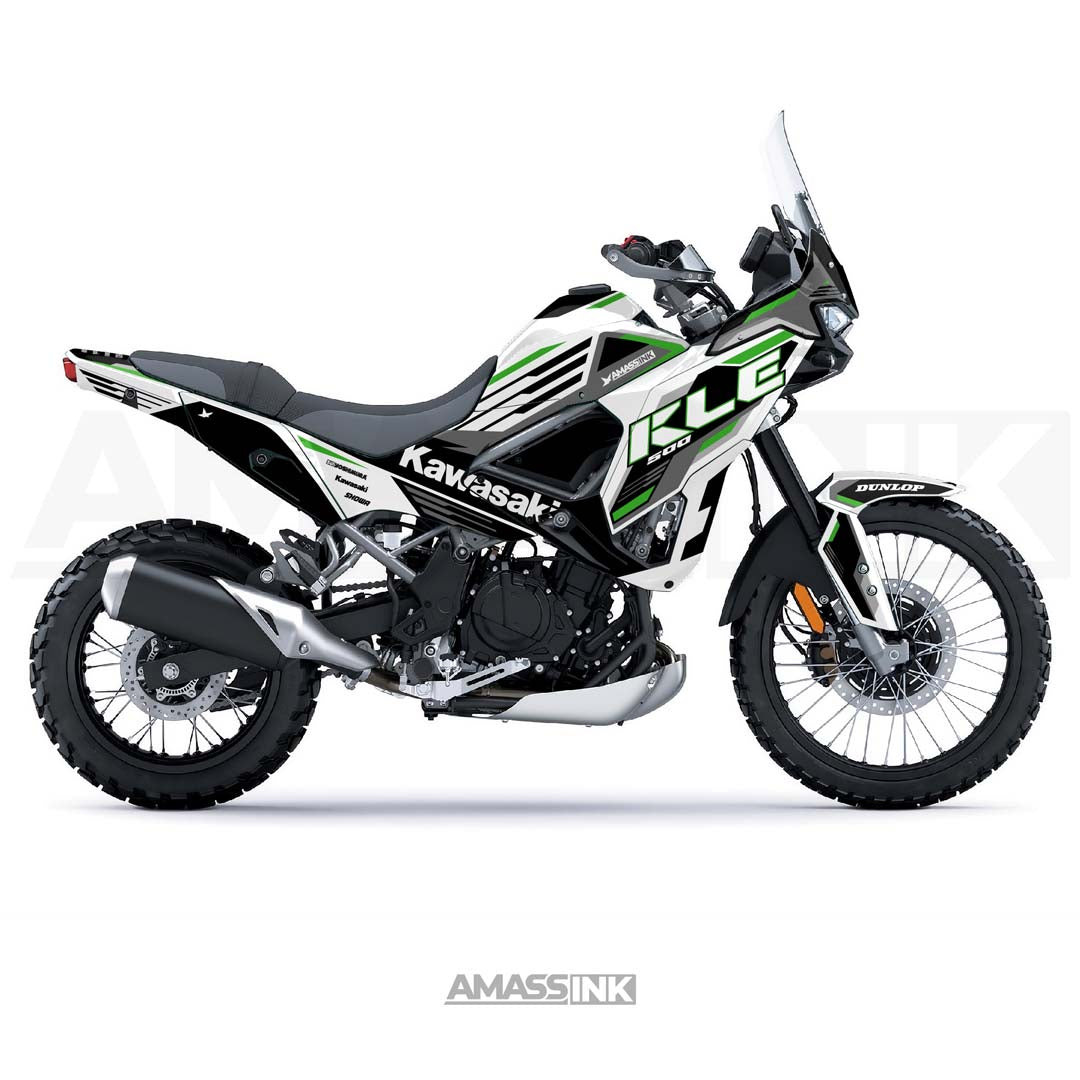 Adhesivos Moto Kawasaki KLE 500 (2026-2027) - Ripple White