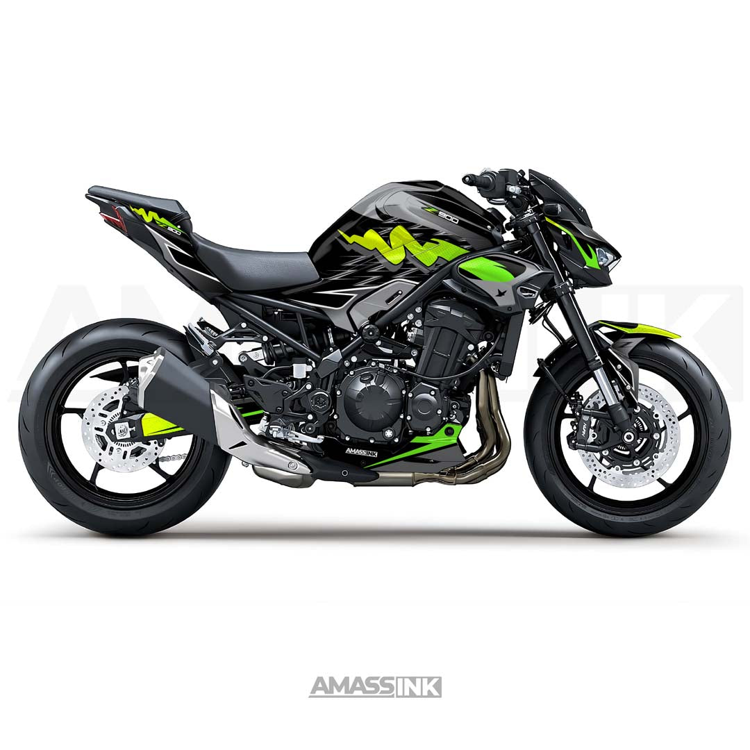 Adhesivos Moto Kawasaki Z900 (2017-2026) - Comic Green