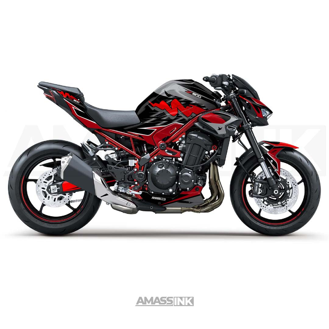 Adhesivos Moto Kawasaki Z900 (2017-2026) - Comic Red