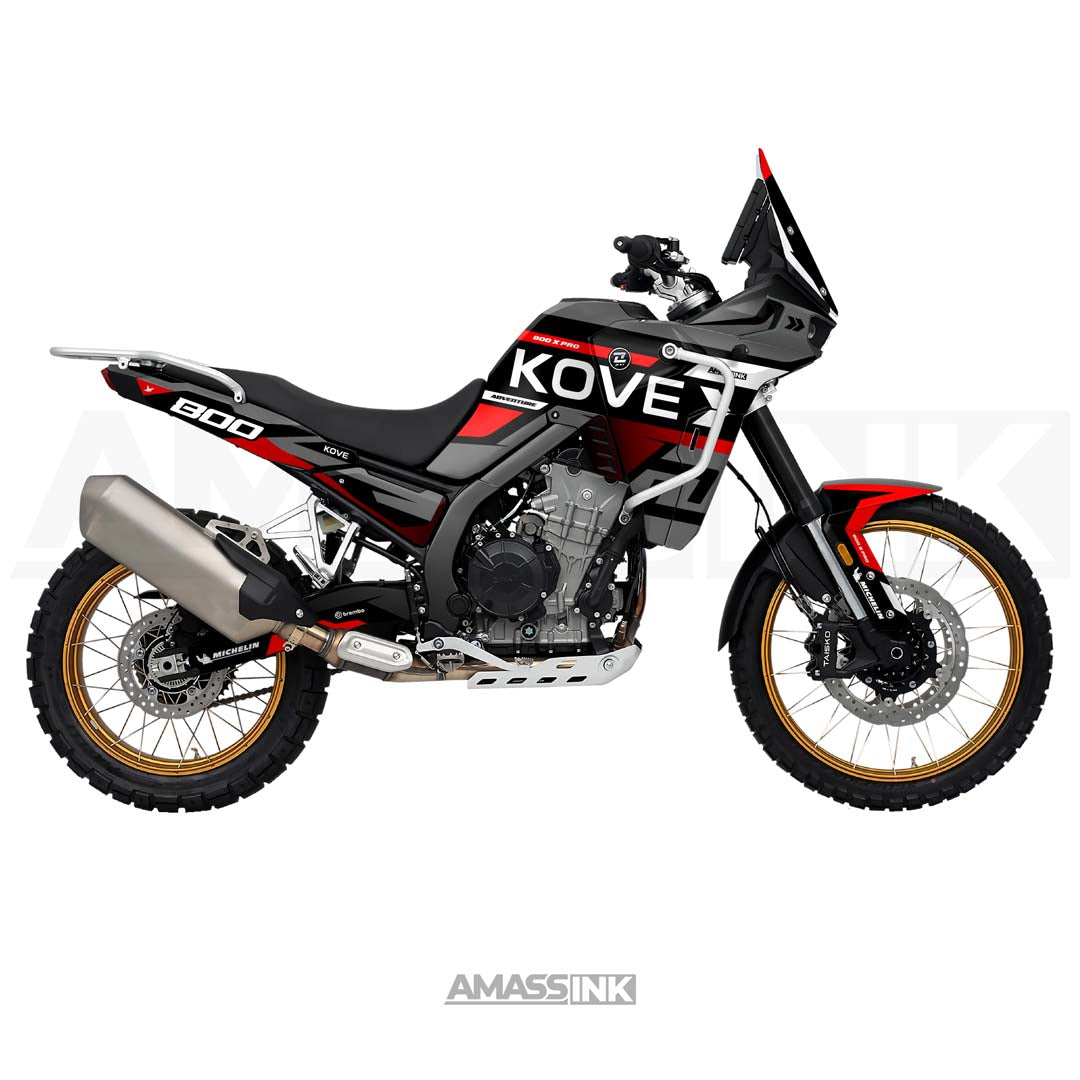 Adhesivos Moto Kove 800X PRO Adventure (2024-2025) - Black Race