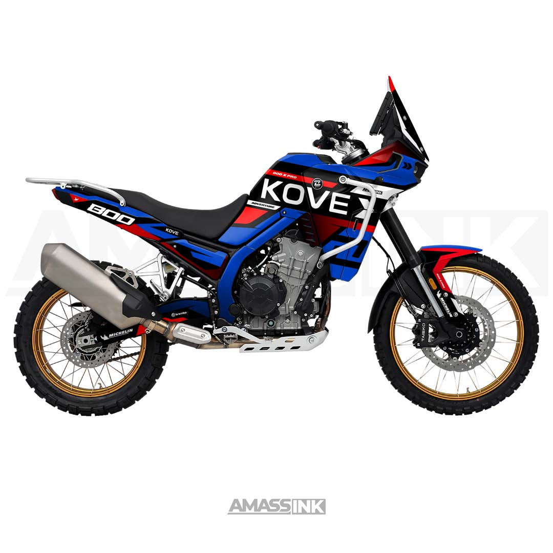 Adhesivos Moto Kove 800X PRO Adventure (2024-2025) - Blue Race