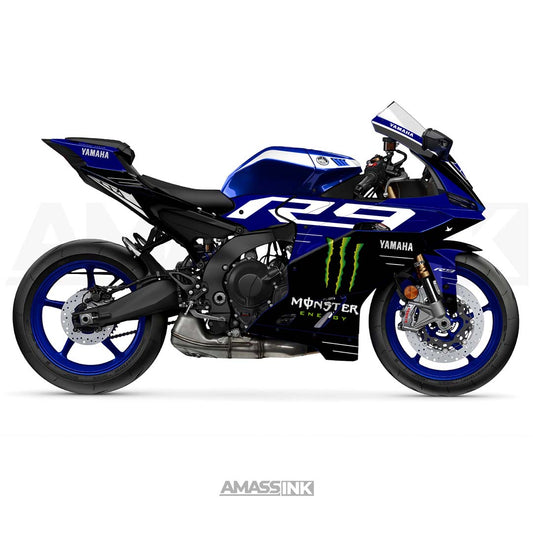 Adhesivos Moto Yamaha R9 (2025-2026) - Clean Blue