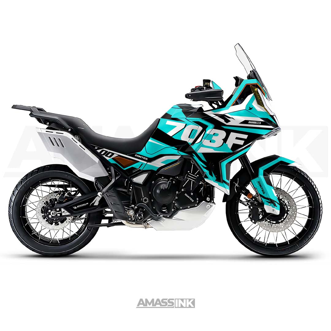 Adhesivos Moto Zontes 703F (2024-2026) - Aqua Rally