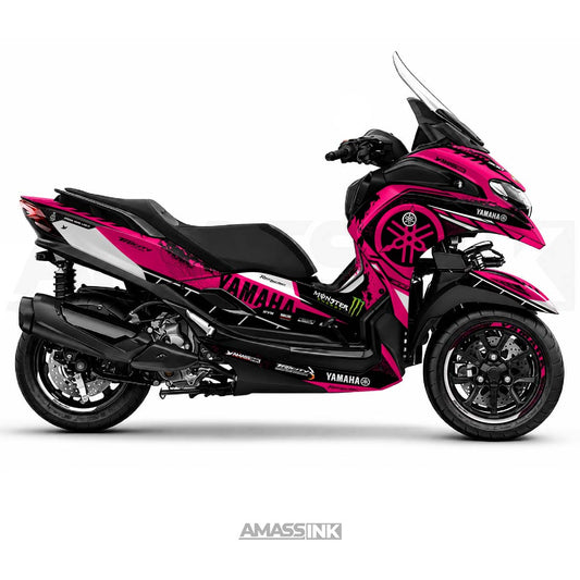Adhesivos Moto Yamaha Tricity 300 (2020-2027) - Flop Rosa