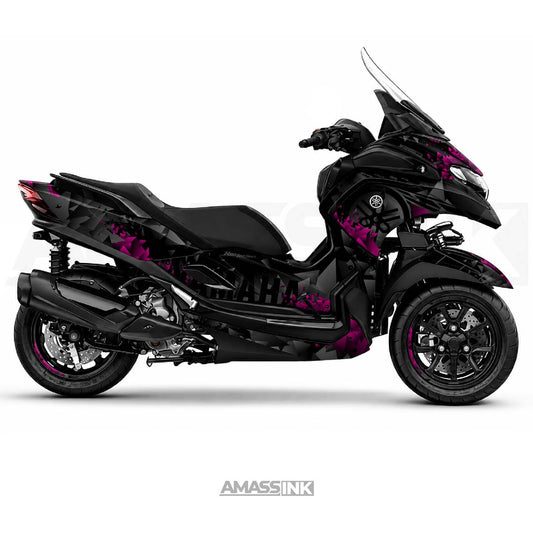Adhesivos Moto Yamaha Tricity 300 (2020-2027) - Geometrical Rosa