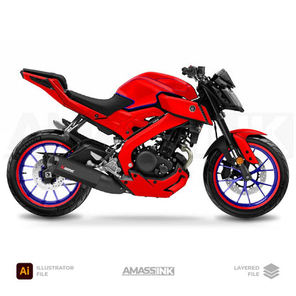 Mockup Yamaha MT-125 2014-2019