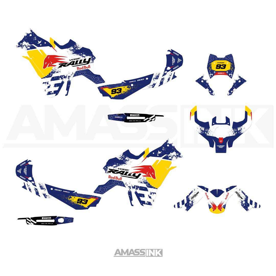 Adhesivos Moto Voge 800 DS Rally (2025-2026) - Red Bull Racing